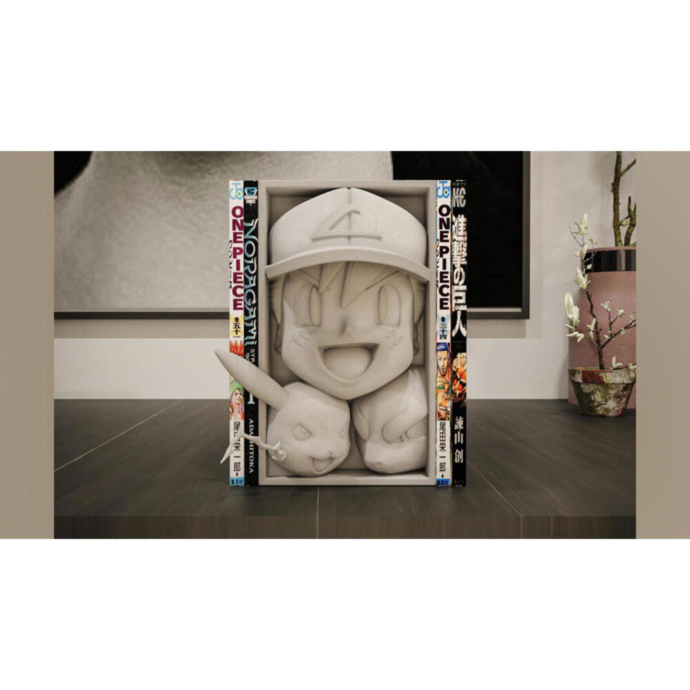 Pokemon Manga Book Nook - 3D Printed Trainer Bookshelf Insert